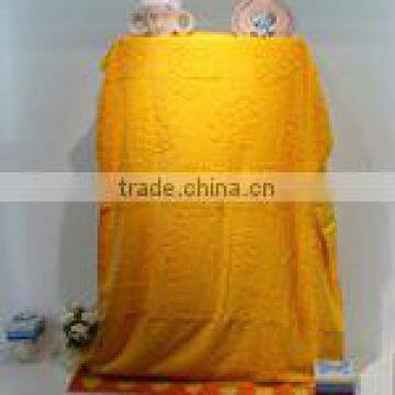 100% cotton solid color jacquard velvet beach towel
