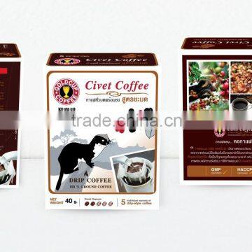 Civet Coffee in Drip Style Single-serving Filters