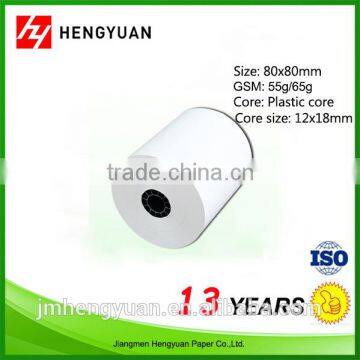 High Brightness Hengyuan Self Adhesive 80mm Thermal Paper Rolls