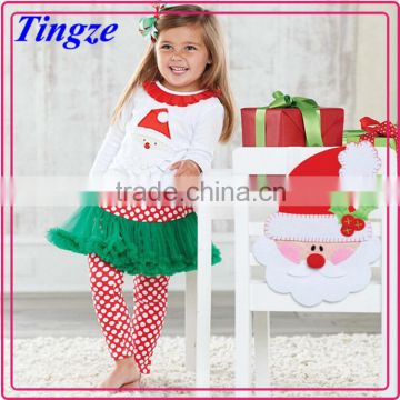 New design wholesale kids two-piece set christmas designs lovely fashion design small girls dress TR-CA06