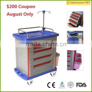 $200 Coupon!! FDA CE Certificate MT01A Hospital Medical Crash Cart / Hospital Trolly