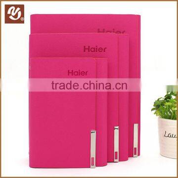 High end hardcover promotional notebook leather custom with ring binder