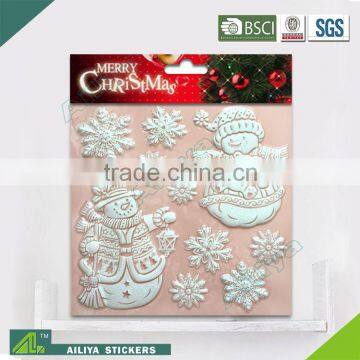 BSCI factory audit Christmas 3D Eco-friendly decorative removable glitter tattoo sticker