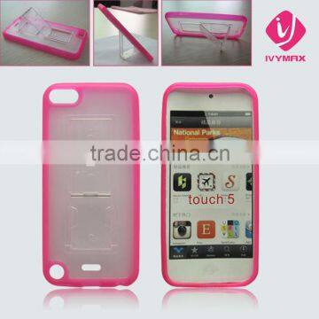 TPU PC hybrid combo case with stand for touch5 phone case