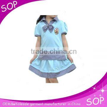 Blue blouse and ruffled skirt designs for uniforms