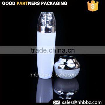 Deluxe cosmetic jars and bottle plastic set with mirror cap 50ml 100ml