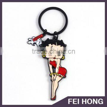 High qulaity wholesale custom made cartoon metal keychain