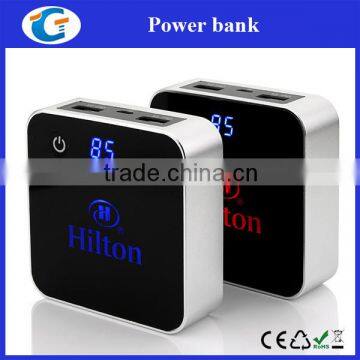 Metal Square Dual Usb Mobile Powerbank With Illuminating Logo photo-5