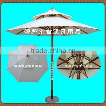 NWD-27MB double layer wooden patio umbrella