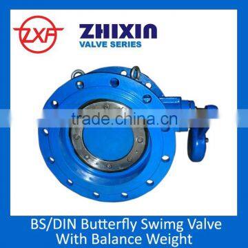 Ductile iron Butterfly check valve with balance weight