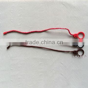 Hangzhou seal tag factory customs plastic loop string fastener