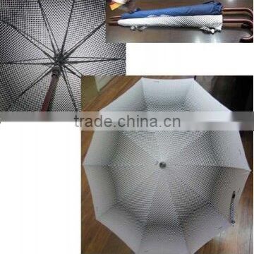 23"*10K*14MM Straight automatic wooden shaft umbrella