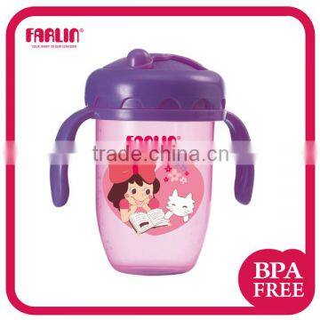 FARLIN GuLu GuLu2 BPA Free Water Cup With Handle and Straw 240ml Baby Sippy Cup Training Cup