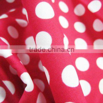 elongated custom polka dot printing dresses fabric