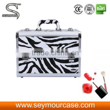 Zebra Beauty Aluminum Jewelry Box Luggage Case