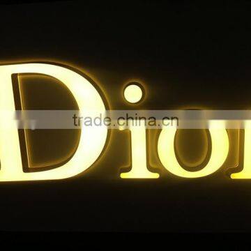 customized led store front acrylic front-lit/back-lit signs