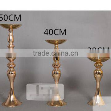 Popular luxury wedding centerpiece vases gold centerpiece stands