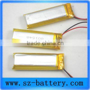 Li-polymer battery rechargeable 550mah 801648