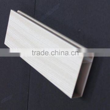 Bright Wood Grain Suspended Metal Linear Ceiling Decorative Aluminum Square Tube Screen Ceiling Tiles