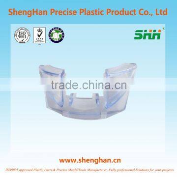 2016 plastic injection molded design blue transparent plastic parts