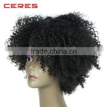 Overnight Delivery Cheap Wholesale Price 100 High Temperature Fiber Synthetic Lace Front Wig for Black Women Kinky Curly Quality Choice photo-2