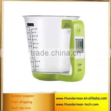 600ML/1KG Plastic digital scale measuring cup for measuring liquid volume& weight