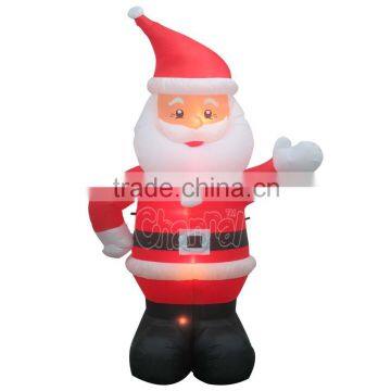 Waterproof Christmas Santa Claus Illuminated Inflatable and Winter Yard Decoration Holiday Inflatable