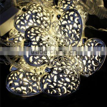 LED battery string light The heart in the iron Christmas wedding holiday party outdoor indoorstring light