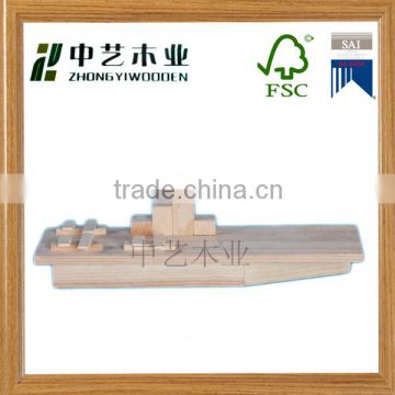 Made in china cheap OEM eco-friendly handmade wooden educational vessel toys