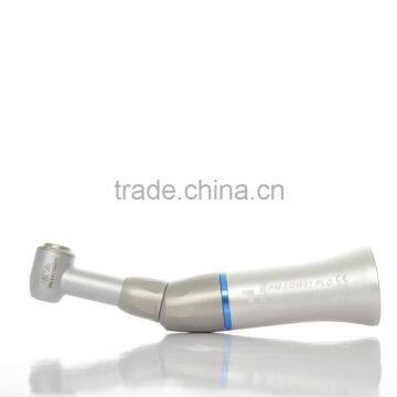 Dental low speed handpiece contra angle with push button