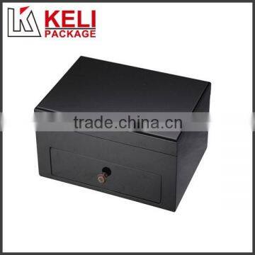 Unique sliding drawer jewelry box with lid and dividers