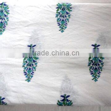 RTHCF-3 Hand block printed Designer Sanganeri natural cotton 100% cambric running fabric wholesaler and Indian manufacturer