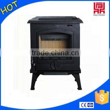 Romanesque black indoor insert fireplaces with cast iron material