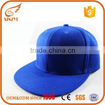 Wholesale custom blank 6 panel plain blank snapback hat