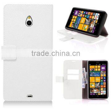 For nokia lumia 1320 white wallet leather case high quality factory's price