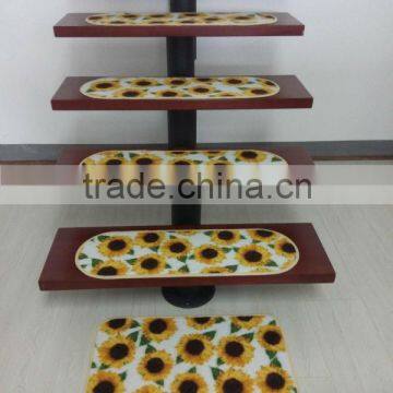 Self-adhesive Stair treads mat sunflower design