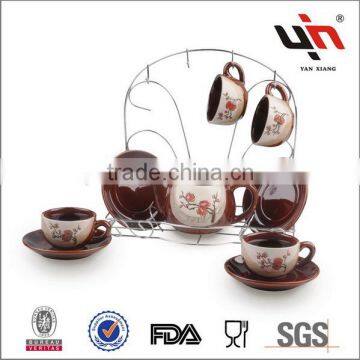 Y2752 Hot New Tea Cup Saucer Set Kettle