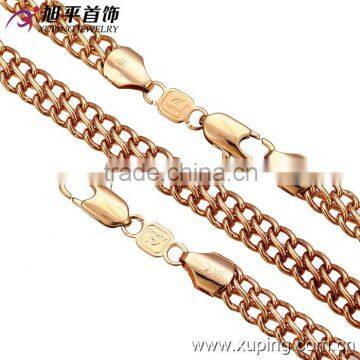 bridal jewelry sets, voguish rose gold plated long chain artificial jewelry sets