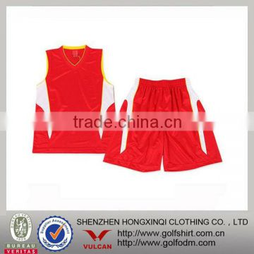 OEM 100% polyester basketball uniform