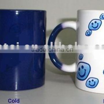 black ceramic sublimated mug ,hot water colour changing mug