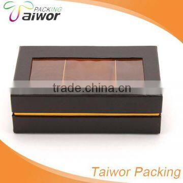 Brown PVC Window Macaroon Cardboard Paper Packaging Boxes