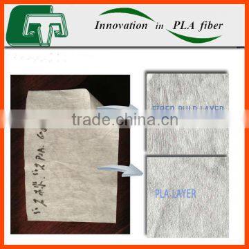 PLA-Wood Pulp Spunlace Nonwoven