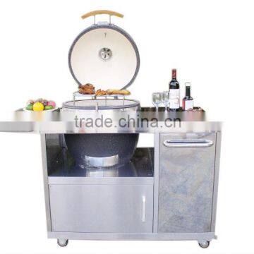 Ceramic outdoor outdoor kitchen cart with bbq