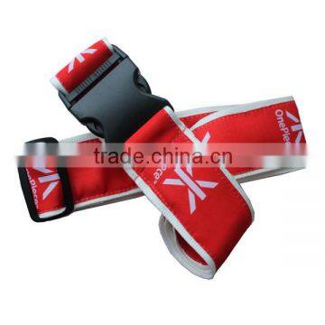 Satin ribbon and polyester stitched luggage belt luggage strap