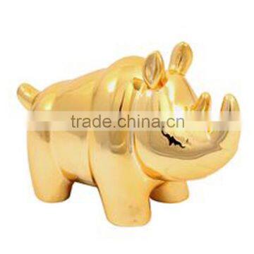 golden Finish animal shape Dolomite Money Bank