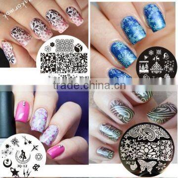 2016 hotselling foil JQ series small custom printed nail stamping plates