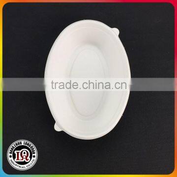 Biodegradable Bagasse Oval Ellipse plate food container disposable