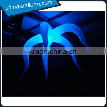 Hanging Inflatable floating jellyfish with change colorful lighting for party decoration