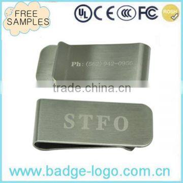 Etching Logo Top Quality Stainless Steel Money Clip