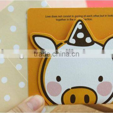 2014 top sale cow mini greeting card